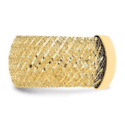 Pre-owned Diamond2deal 14k Yellow Gold Stretch Ring For Womens Fine Jewelry