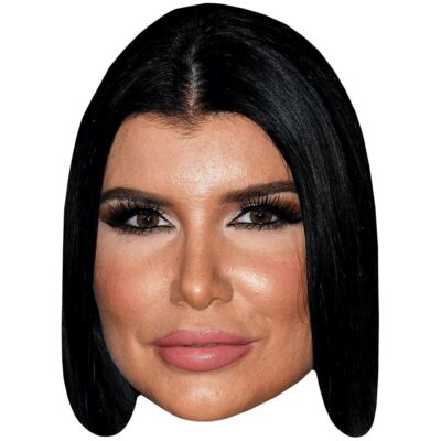 Romi Rain (Black Hair) Celebrity Mask, Flat Card Face