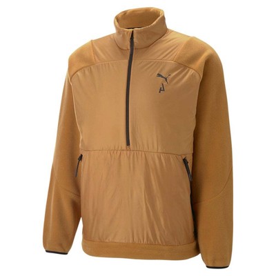 

Puma Seasons Fleece Mock Neck Half Zip Толстовка мужская коричневая 52257374, Коричневый