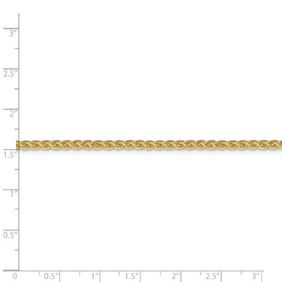 Pre-owned Superdealsforeverything Real 14kt Yellow Gold 16 Inch 2.75mm Semi-solid Wheat With Lobster Clasp Chain