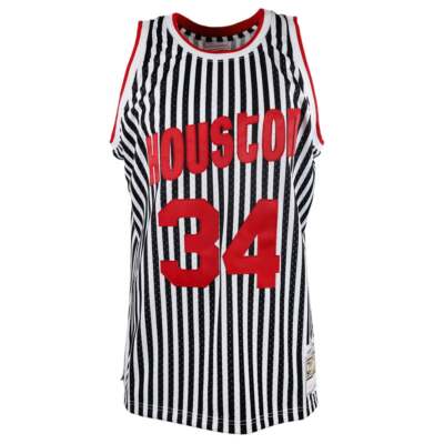 

Реплика Mitchell - Ness в полоску Swingman с круглым вырезом Джерси мужская черная, белая SMJ, Black;white, Mitchell - Ness Striped Swingman Crew Neck Replica Jersey
