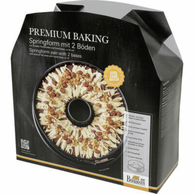 Birkmann Premium Baking Springform mit zwei Böden Spring Form Anithaft 26 cm