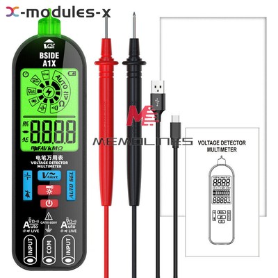 A1X Mini Multimeter Digital Tester Voltage Detector DC/AC Voltage Resistance US