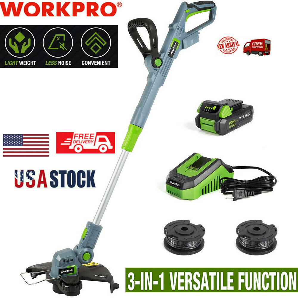 WORKPRO 20V Cordless String Trimmer / Edger 12-inch w/ 2Ah L