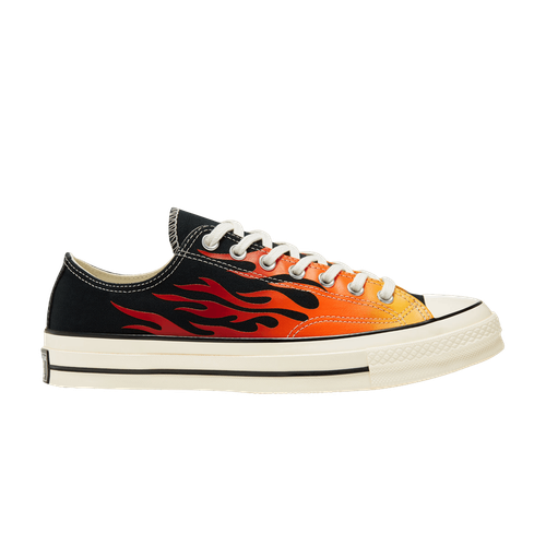 Pre-owned Converse Chuck 70 Low 'archival Flame Print' 167813c In Black/enamel Red/egret
