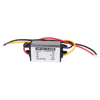 Waterproof DC/DC 24V(14-40V) To（12V 5A 60W ） Car Vehicle Converter Regulator US