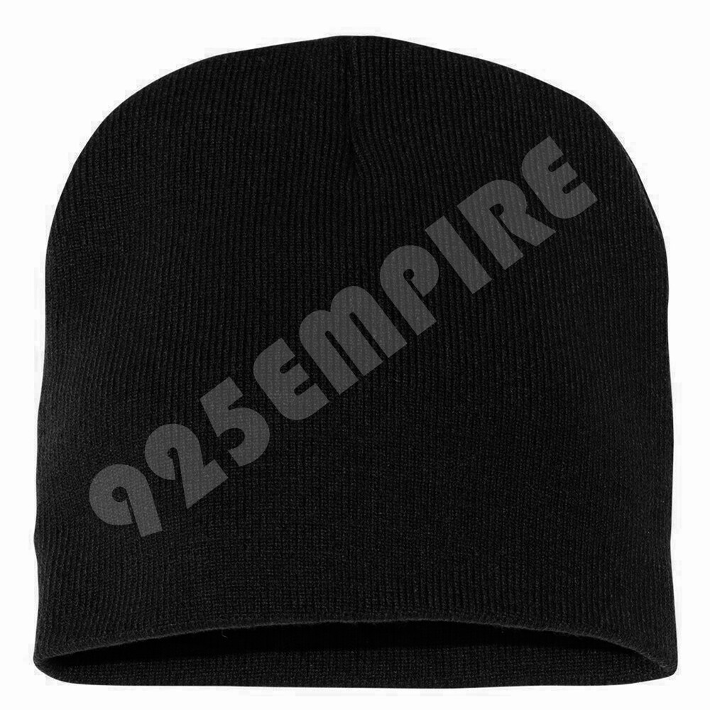 Men's Short Beanie Knit Hat Sports Winter Outdoors Cuff Plain Skull Ski Cap