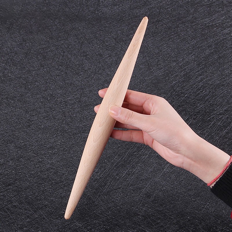 Rolling Pin Wood Fondant Cake Dough Roller Non-Stick Cooking Tool Gadgets Pasta!