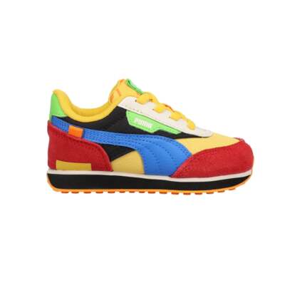 

Puma Future Rider Candy Bar Lace Up Kids Boys Желтые кроссовки Повседневная обувь 3852, Желтый, Puma Future Rider Candy Bar Lace Up Kids