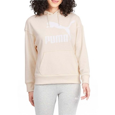

Puma Classics Logo Pullover Hoodie Womens Size  Повседневная верхняя одежда 531861-75, Off white