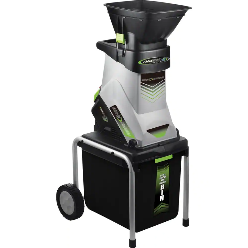 Electric Corded Wood Chipper Shredder Garden Leaves Branch Mulcher Collector Bin