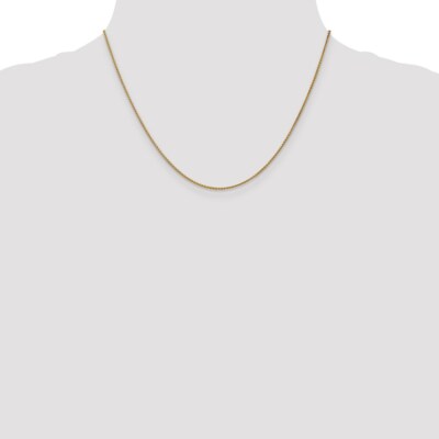 Pre-owned Skyjewelers Real 14kt Yellow Gold 1.2mm Spiga Chain; 18 Inch; Lobster Clasp