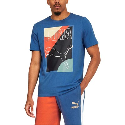 

Мужские синие повседневные топы Puma Go For Graphic с круглым вырезом и короткими рукавами 535568-, Синий, Puma Go For Graphic Crew Neck Short Sleeve T-Shirt