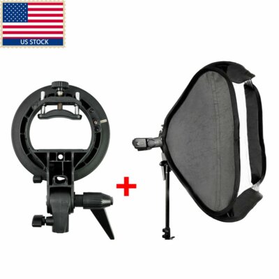 GODOX 60 x 60cm softbox +S-Type Bowens Mount Holder Bracket  f speedlite flash