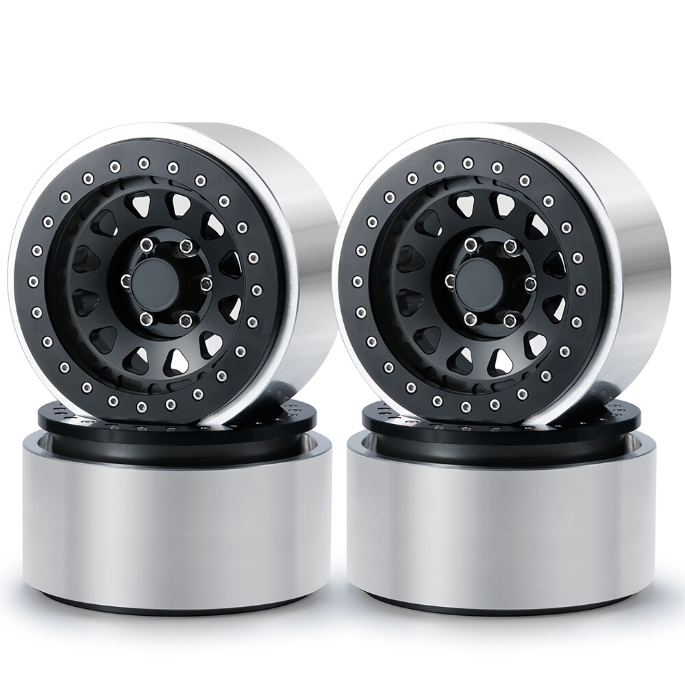 4PCS 2.9'' Beadlock Wheel Rims Upgrade for Axial RC 1/6 SCX6 Crawler Car
