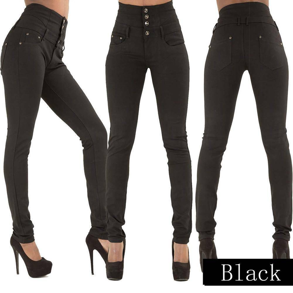 Women's High Waist Denim Skinny Pants Stretch Trousers Pencil Jeans Fitness Hot