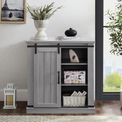 31.5" Intrinsic Natural Raw Wood Finish Gray (fits Tvs 40")