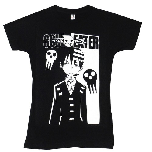 Soul Eater Negro Y Blanco La Muerte Al Nino Junior T Shirt Ebay
