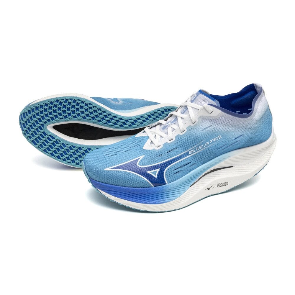 Pre-owned Mizuno Wave Rebellion Pro 2 Blue White 2e U1gd2417 51 Men's Size Oki10