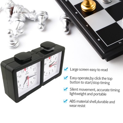 Chess Clock Quartz Electronic Analog Chess Clock Count Up Down Timer D1F1