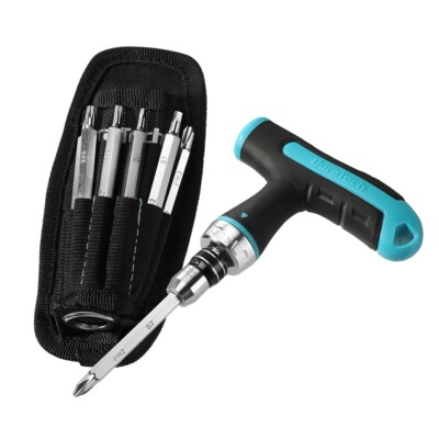 14-in-1 Multi-Bit Ratcheting Screwdriver 7PC Phillips Slotted Torx Square S2 Bit