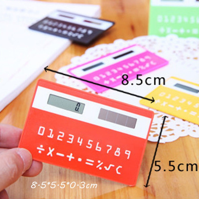 Ultra Thin Solar Energy Power Slim Card Pocket Wallet Calculator 8 Digits HQ Kit