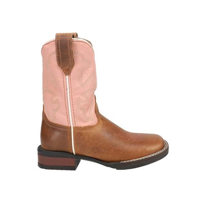 

Roper Monterey Square Toe Cowboy Youth Girls Коричневые, розовые ковбойские сапоги в стиле вестерн 0, Brown;pink, Roper Monterey Square Toe Cowboy Youth