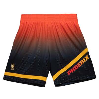 

Шорты Mitchell - Ness Fadeaway Swingman Phx 1996, мужские спортивные повседневные шорты размера , размер, Black;orange, Mitchell - Ness Fadeaway Swingman Shorts Phx 1996