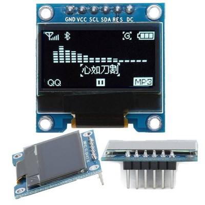 0.96'' 6Pin 12864 SPI&IIC I2C White OLED Display Module For Raspberry Pi