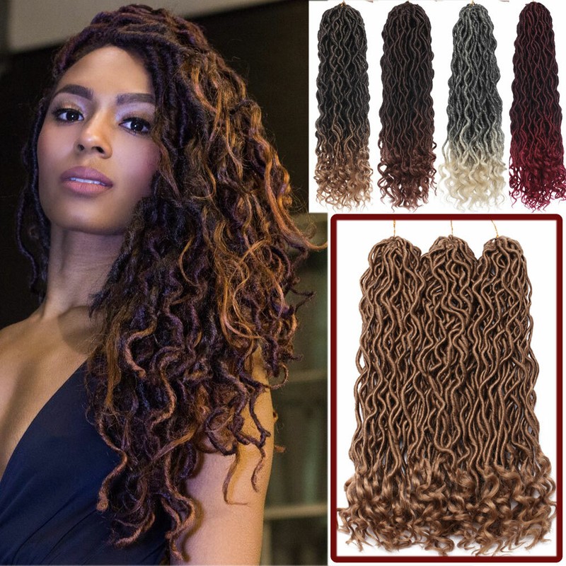Afro Goddess Faux Locs Curly Twist Crochet Braid Dreadlocks