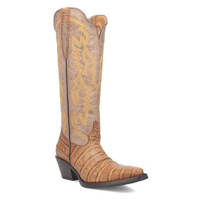 Pre-owned Dingo Matilda Caiman Snip Toe Cowboy Womens Brown Casual Boots Di231-200