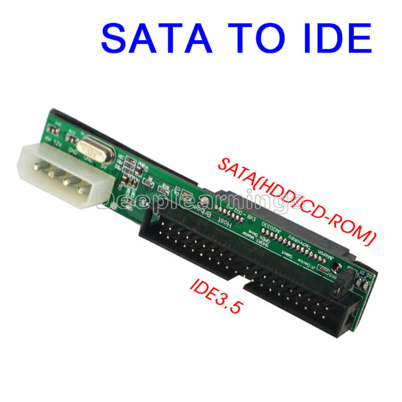 1pcs Sata To Ide Adapter Converter 2.5 Sata Female To 3.5 Ide Male Hdd Dvd