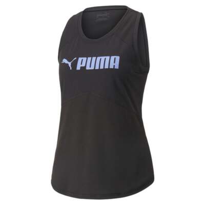 

Спортивная майка Puma Fit Logo Scoop Neck Женская черная повседневная спортивная 5221805, Черный
