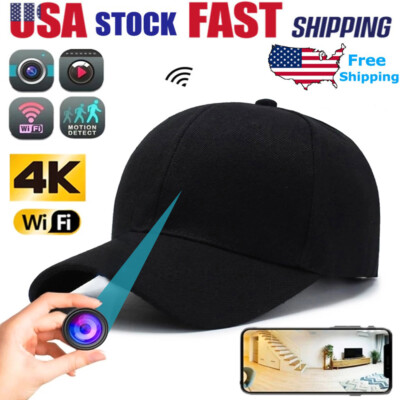 4K HD Wireless Wi-Fi IP Live streaming Baseball Hat Cap Camera Video Recorder 4H