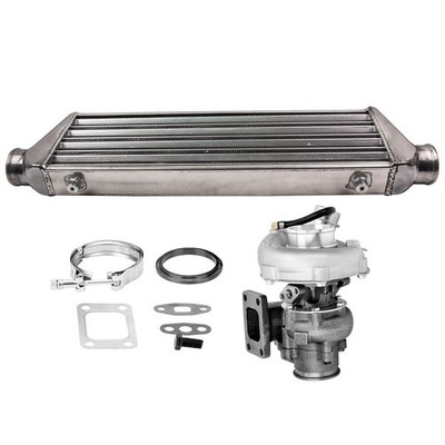 T04E Turbo  Standard T3 4-Bolt 420+HP Stage III Wastegate+ 27x7x2.5 Intercooler