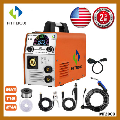 HITBOX PRO Mig Welder 110V 220V Gas Gasless MMA Lift TIG MIG Welding Machine
