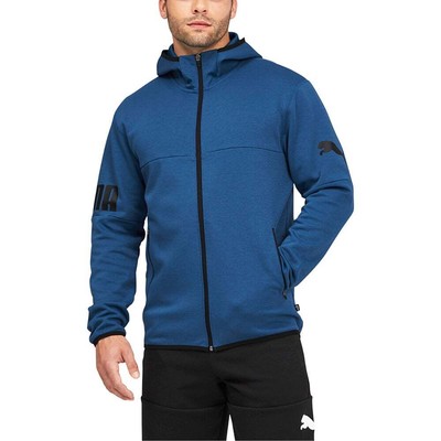 

Puma Power Cat Logo FullZip Hoodie Мужская синяя повседневная спортивная верхняя одежда 67279917, Синий, Puma Power Cat Logo FullZip Hoodie