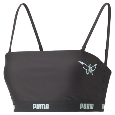 Бюстгальтер без косточек с логотипом Puma X Lipa Женский черный повседневный 53663001