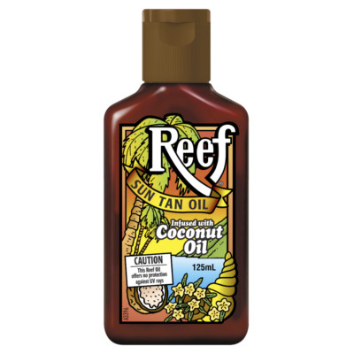 Reef Coconut Sun Tan Oil 125mL Professional Strength Moisturising Skin