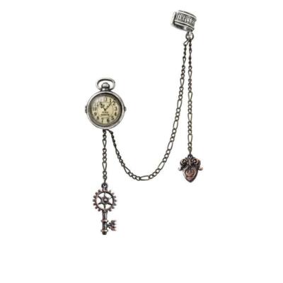 Alchemy Gothic E349  Uncle Albert's Timepiece Ear Cuff Earrings