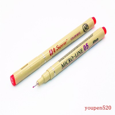 1pcs Superior 05mm Red Sketch Fine Line Art Painting Supplies Drawing Pen