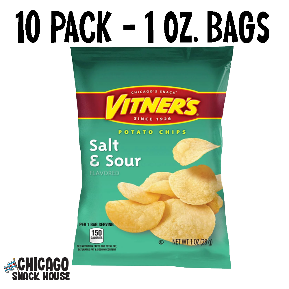 Vitner's Chicago Salt and Sour 10 pack 1 oz Chips - Chicago 
