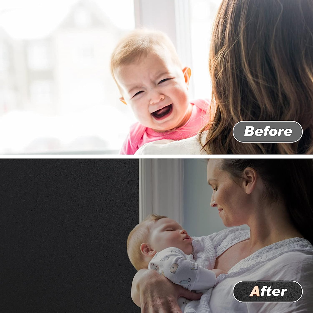 rabbitgoo Blackout Window Film Privacy Static Cling Home Glass Tint Stickers