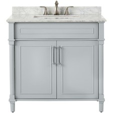Bathroom Vanity Top 36 in. W x 22 in. D White Sink ...