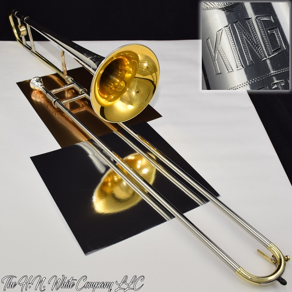 Vintage King H. N. White 2B Silver Tone Trombone Bell Not lacquered