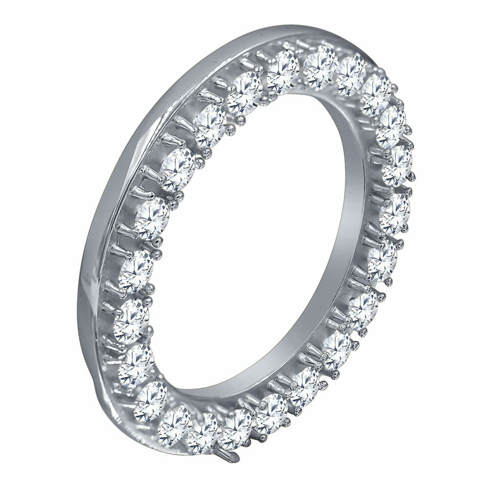 Stainless Steel White Tone Lab Diamond Bezel Rolex DateJust & DayDate 30mm Watch