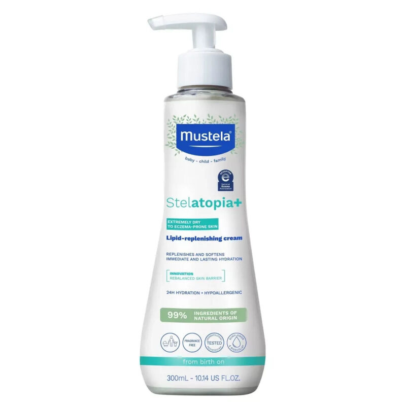 Mustela Stelatopia + Lipid Replenishing Baby Eczema Cream Fragrance Free 10.14OZ
