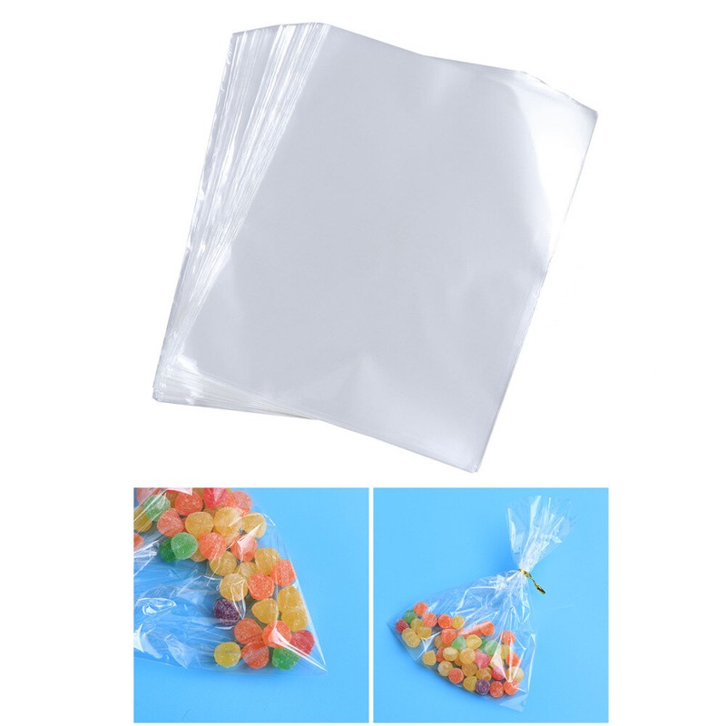 100x Bodenbeutel Cellophan Beutel Tüte Kekse Transparent Süßigkeiten Halloween