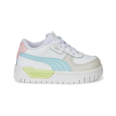 Puma Cali Dream Pastel Ac Белые кроссовки без шнуровки для маленьких девочек, повседневная обувь 388