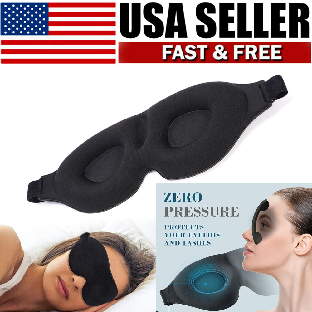 3D Sleep Eye Mask Blindfold for Men Women Travel Accessories